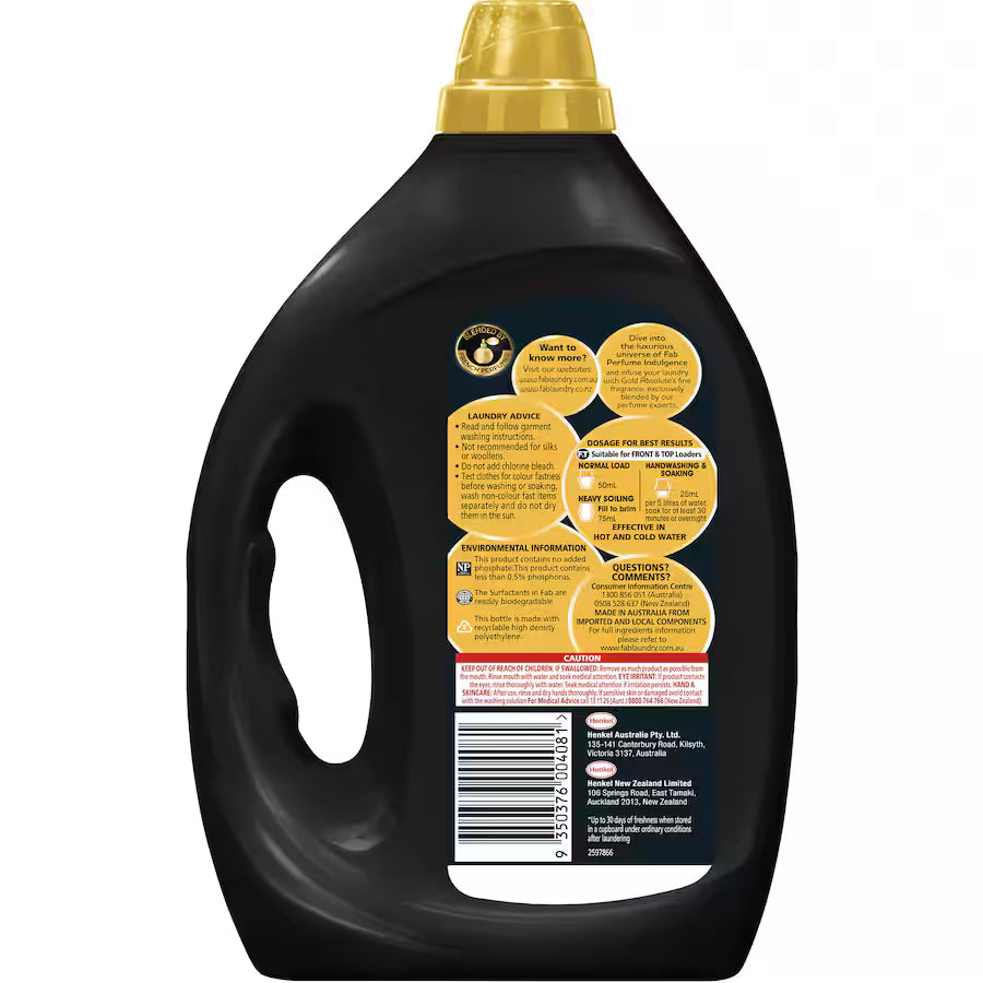 Fab Laundry Detergent Liquid Perfume Indulgence Gold