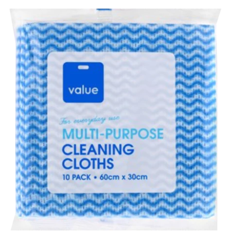 Value Multi Purpoe Cleanig Cloths 10pkt
