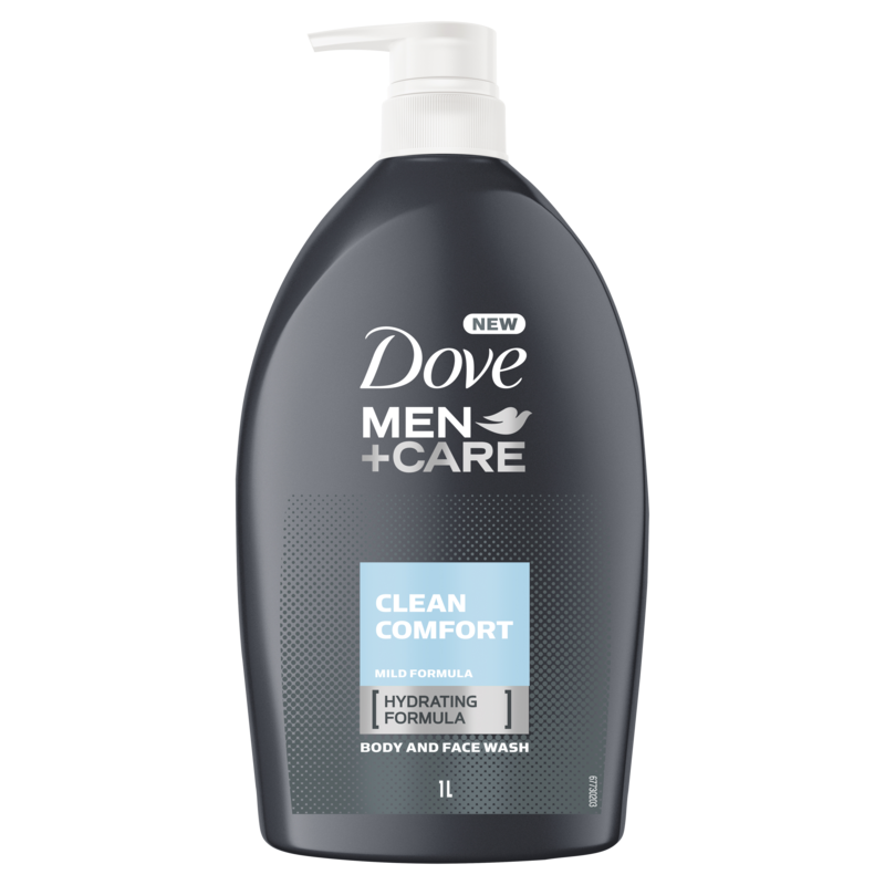 Dove 1L Men+Care Clean Comfort Body And Face Wash