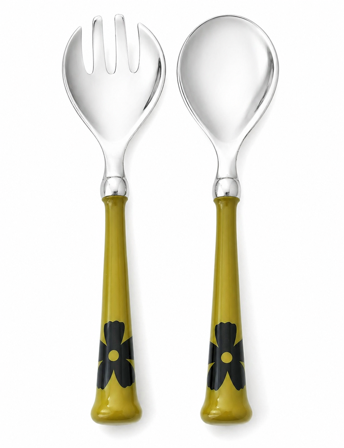 Olive Floral Salad Spoons – Set of 2