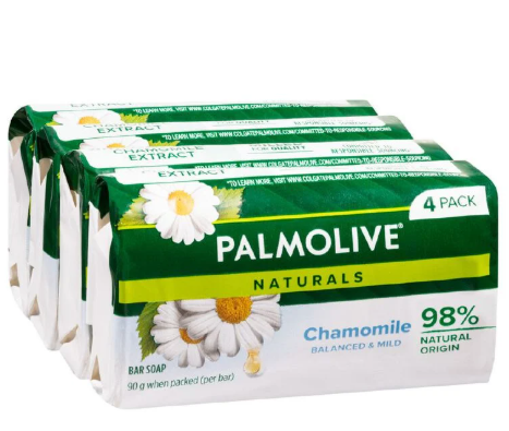 Palmolive pk4 x 90g soap balanced &amp; mild with chamomile extracts