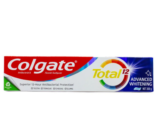 Colgate Total 12 Advanced Whitening Gel Toothpaste – 200g