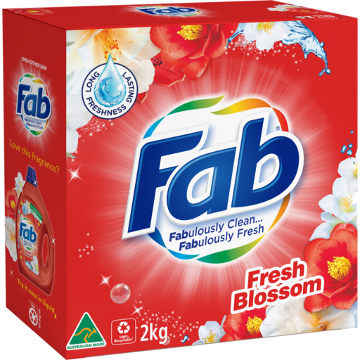 Fab Laundry Powder Detergent Fresh Blossoms 2kg